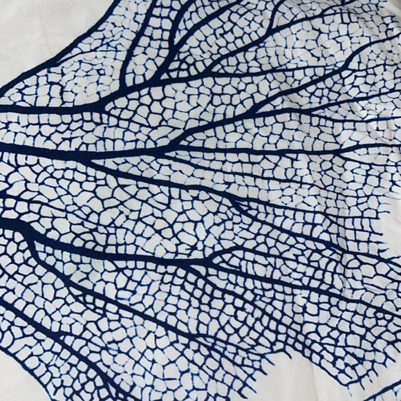 Hutch Blue And White Fan Coral Print Altana 2fer Knit Maxi Dress - Picture 8 of 9